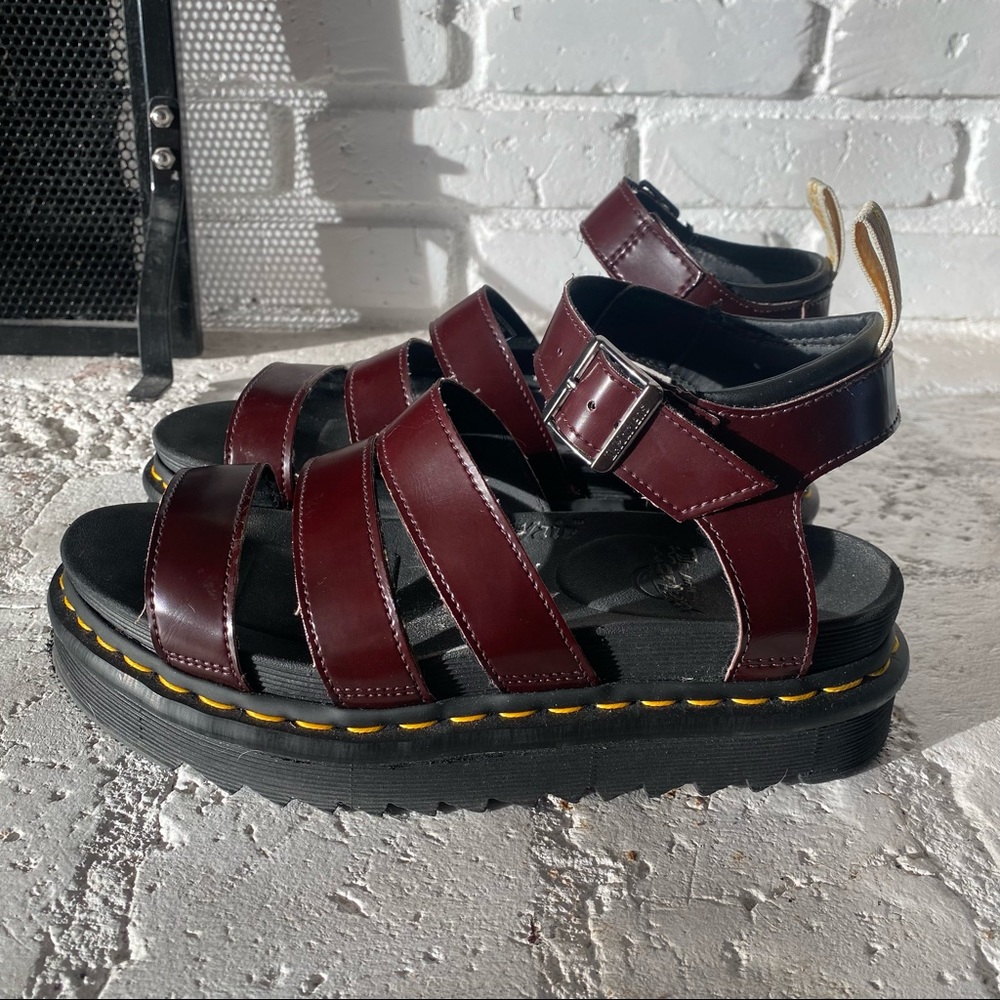 Dr. Martens Blaire Vegan Cherry Red Platform Sandal